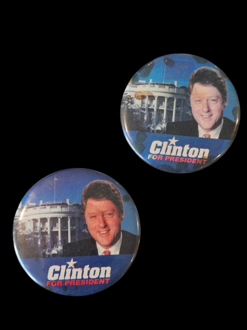 VTG 90s Bill Clinton President Campaign Button Pins‎ 1992 3 Inch